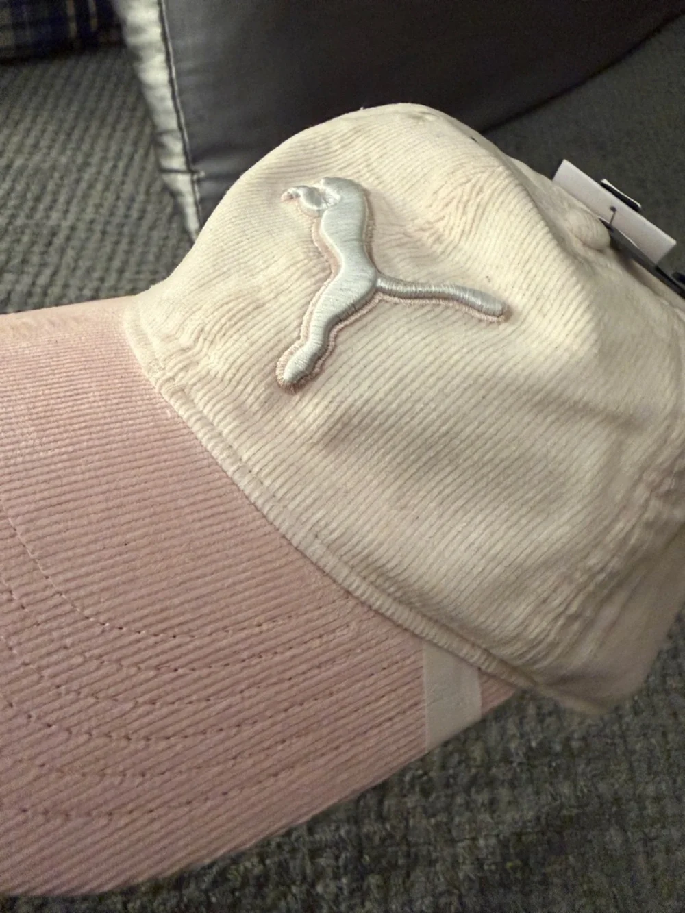 Puma Kids Cream & Light Pink Baseball Cap
